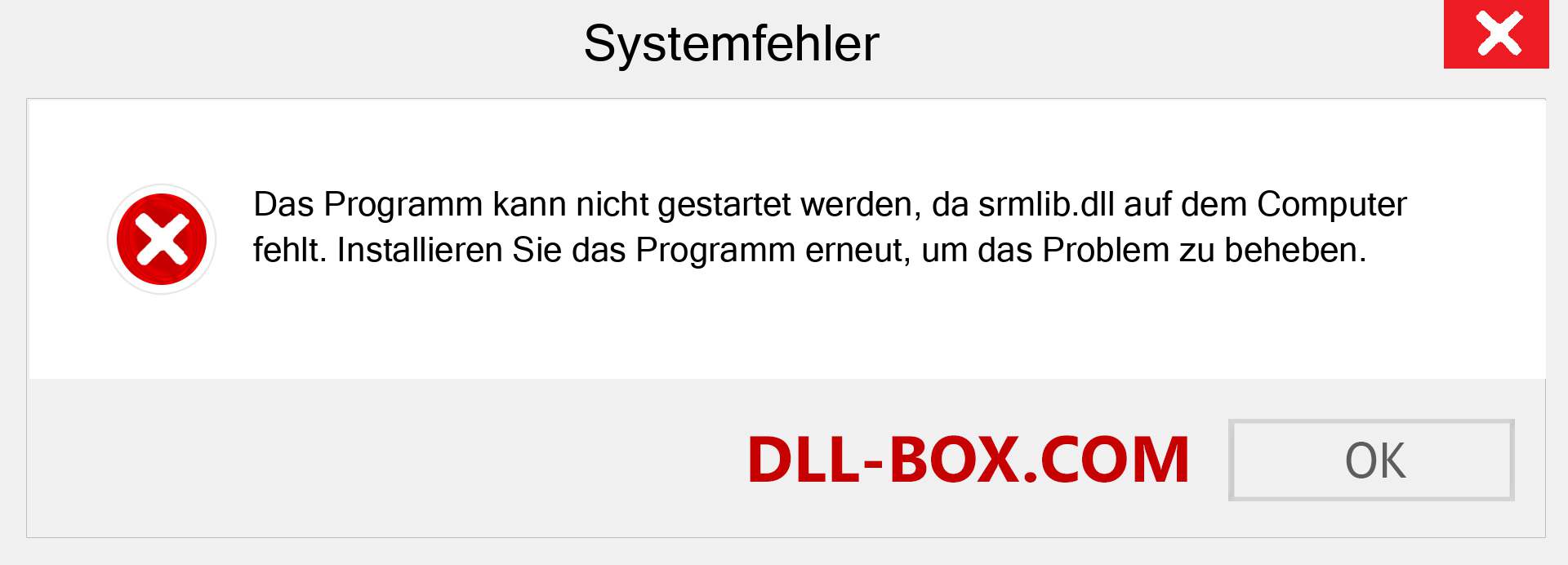 srmlib.dll-Datei fehlt?. Download für Windows 7, 8, 10 - Fix srmlib dll Missing Error unter Windows, Fotos, Bildern