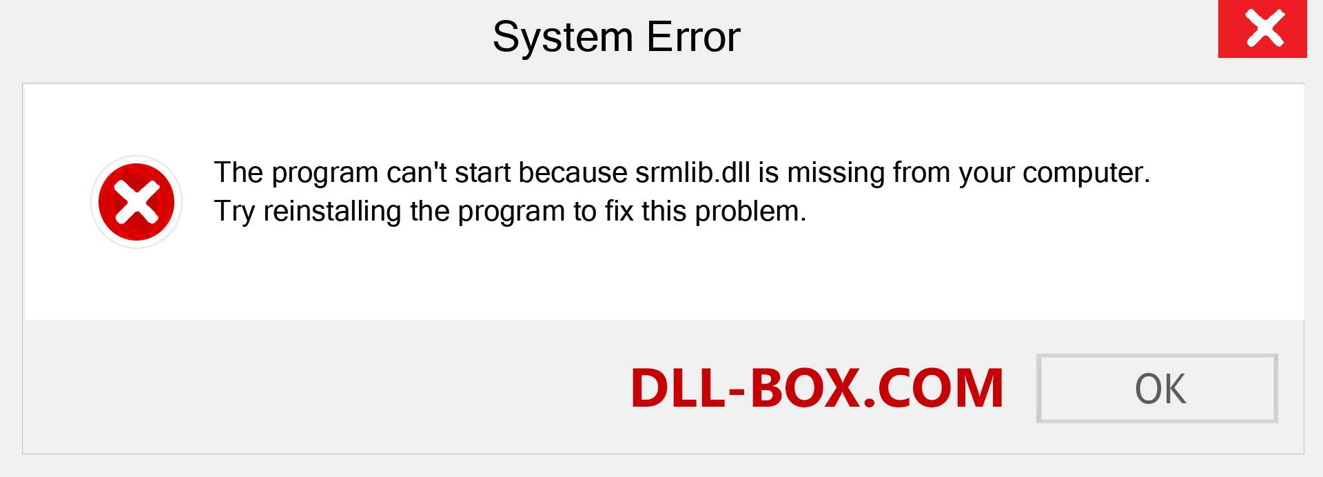  srmlib.dll file is missing?. Download for Windows 7, 8, 10 - Fix  srmlib dll Missing Error on Windows, photos, images